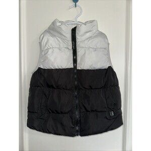 Little Bipsy Kids Size 4T 5T Puffer Vest Black And White